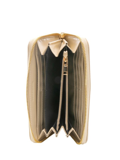 LOLA Gro&szlig;e Geldb&ouml;rse mit umlaufendem Rei&szlig;verschluss Beige - Brieftaschen Damen