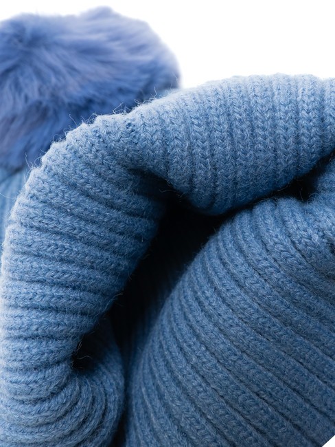 PON PON Kappe mit Manschette blau - M&uuml;tzen/H&uuml;te