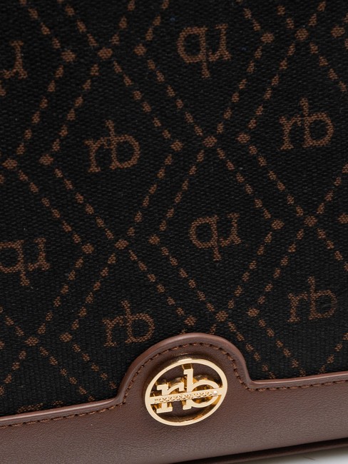 FRIDA Einkaufstasche aus Jacquard-Stoff Schokolade - Damentaschen