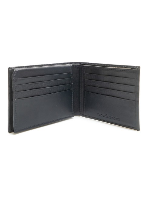 ROUND Lederbrieftasche mit Klappe blau - Brieftaschen Herren