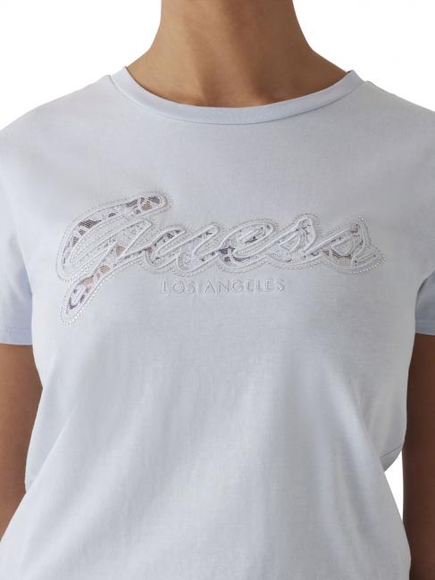 SS SCRIPT LACE LOGO EASY  Baumwoll-T-Shirt Atemwege blau - T-Shirts und Tops f&uuml;r Damen