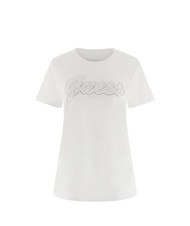 GUESS SS SCRIPT LACE LOGO EASY  Baumwoll-T-Shirt purwei&szlig; - T-Shirts und Tops f&uuml;r Damen - 4
