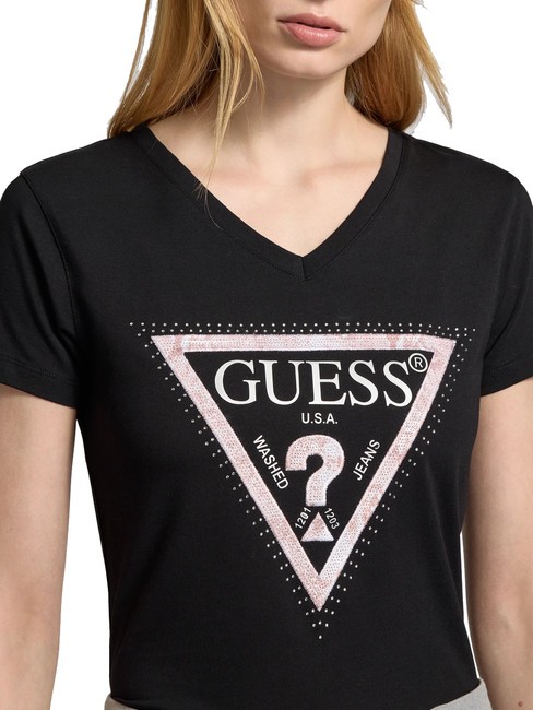 SS VN PYTHON TRIANGLE Kurzarm-T-Shirt jetbla - T-Shirts und Tops f&uuml;r Damen