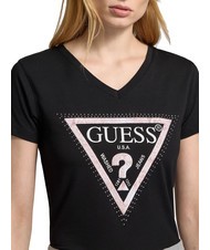 GUESS SS VN PYTHON TRIANGLE Kurzarm-T-Shirt jetbla - T-Shirts und Tops f&uuml;r Damen - 3