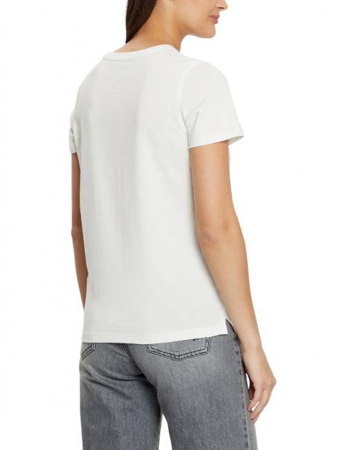 SS CN PYTHON Baumwoll-T-Shirt cremwhi - T-Shirts und Tops f&uuml;r Damen