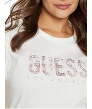 GUESS SS CN PYTHON Baumwoll-T-Shirt cremwhi - T-Shirts und Tops f&uuml;r Damen - 3