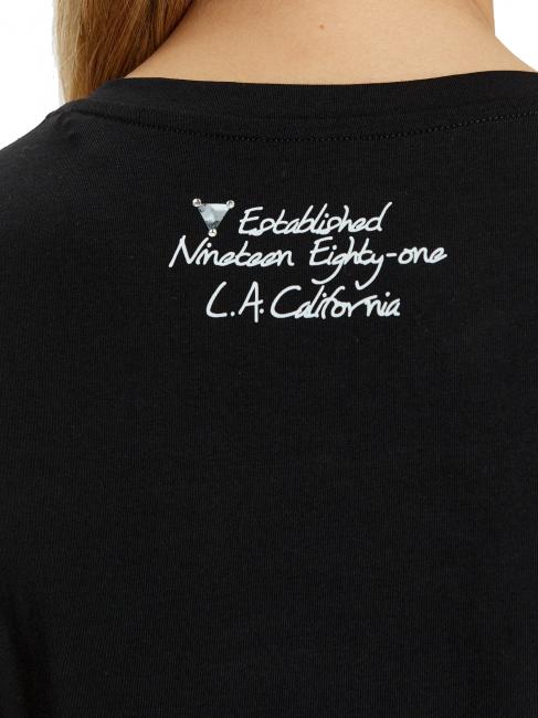 SS CN TRIANGLE FLOWER Baumwoll-T-Shirt jetbla - T-Shirts und Tops f&uuml;r Damen