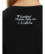 GUESS SS CN TRIANGLE FLOWER Baumwoll-T-Shirt jetbla - T-Shirts und Tops f&uuml;r Damen - 4