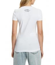 GUESS SS CN TRIANGLE FLOWER Baumwoll-T-Shirt purwei&szlig; - T-Shirts und Tops f&uuml;r Damen - 2