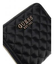 GUESS ECO RIANEE Kleine gesteppte Geldb&ouml;rse SCHWARZ - Brieftaschen Damen - 4