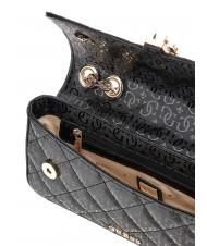 GUESS BESSEY Wandelbare Tasche mit Klappe SCHWARZ - Damentaschen - 3