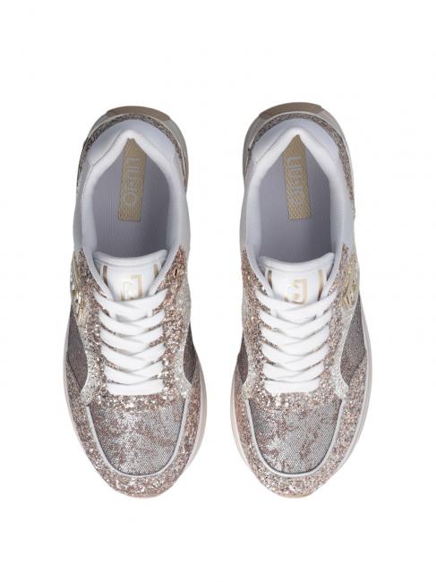 MAXI WONDER 73 Komplett glitzernde Plateau-Sneaker Goldglitter - Damenschuhe