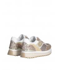 LIUJO MAXI WONDER 73 Komplett glitzernde Plateau-Sneaker Goldglitter - Damenschuhe - 6