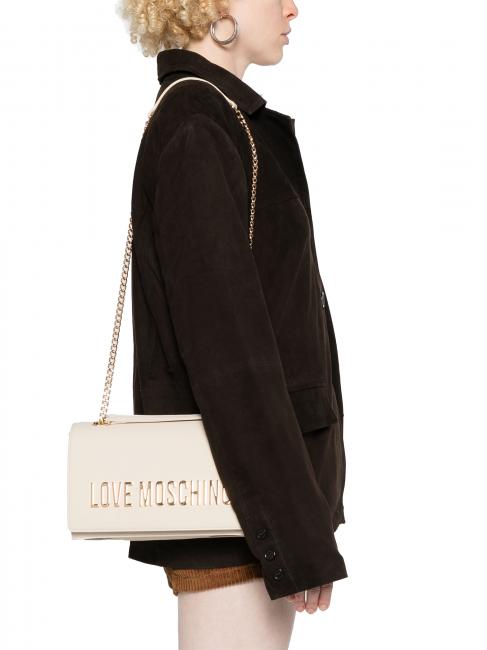 LETTERING Schulter-/Umh&auml;ngetasche Elfenbein - Damentaschen