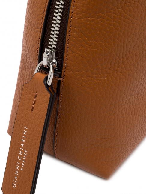 ALIFA Ledertasche mit Schultergurt Karamell - Damentaschen