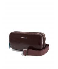 PIQUADRO BLUE SQUARE Mini-Ledertasche mit 3 Rei&szlig;verschl&uuml;ssen MAHAGONI - Tablettmappe &amp; Organizer - 2