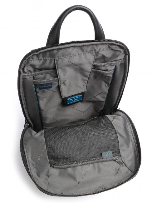 URBAN Laptop-Rucksack 14", aus Leder Schwarz - PC-Rucks&auml;cke