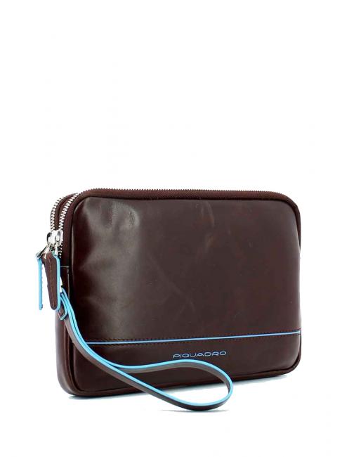 BLUE SQUARE Clutch aus Leder mit Manschette MAHAGONI - Umh&auml;ngetaschen Herren