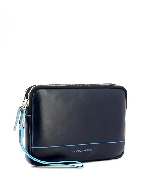 BLUE SQUARE Clutch aus Leder mit Manschette Blau - Umh&auml;ngetaschen Herren