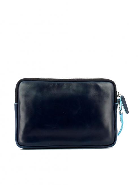 BLUE SQUARE Clutch aus Leder mit Manschette Blau - Umh&auml;ngetaschen Herren