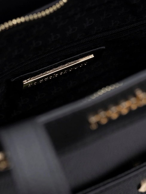 GRACE Umh&auml;ngetasche mit Nieten Schwarz - Damentaschen