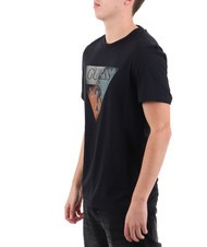 GUESS SS CN TRIANGLE Kurzarm-T-Shirt jetbla - Herren-T-Shirts - 2