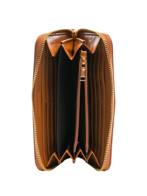 LOLA Gro&szlig;e Geldb&ouml;rse mit umlaufendem Rei&szlig;verschluss br&auml;unen - Brieftaschen Damen