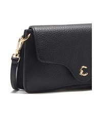 COCCINELLE C-ME Tasche aus geh&auml;mmertem Leder mit Klappe Schwarz - Damentaschen - 3