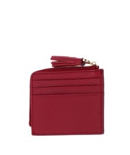 COCCINELLE TASSEL Kartenetui mit Rei&szlig;verschluss aus geh&auml;mmertem Leder Sangria - Brieftaschen Damen - 2