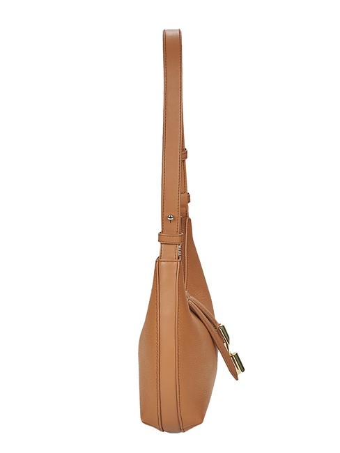 GOCCIA Umh&auml;ngetasche aus geh&auml;mmertem Leder Brandy - Damentaschen