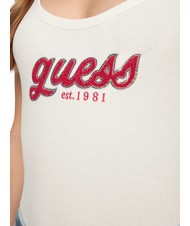 GUESS CHENILLE LOGO  Oberteil aus Baumwolle purwei&szlig; - T-Shirts und Tops f&uuml;r Damen - 3