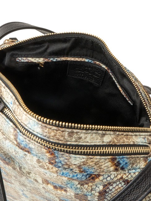 TRIO Rucksack aus St. Pythonleder graue Python - Damentaschen