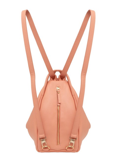 TRIO  Rucksack aus geh&auml;mmertem Leder altrosa - Damentaschen