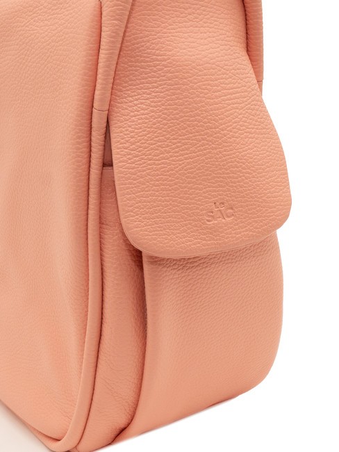 TRIO  Rucksack aus geh&auml;mmertem Leder altrosa - Damentaschen