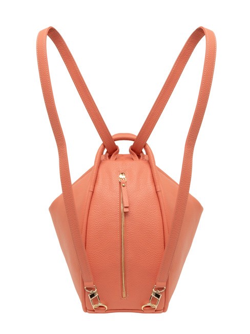 TRIO  Rucksack aus geh&auml;mmertem Leder Lachs - Damentaschen