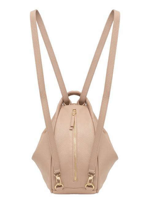 TRIO  Rucksack aus geh&auml;mmertem Leder Rose - Damentaschen