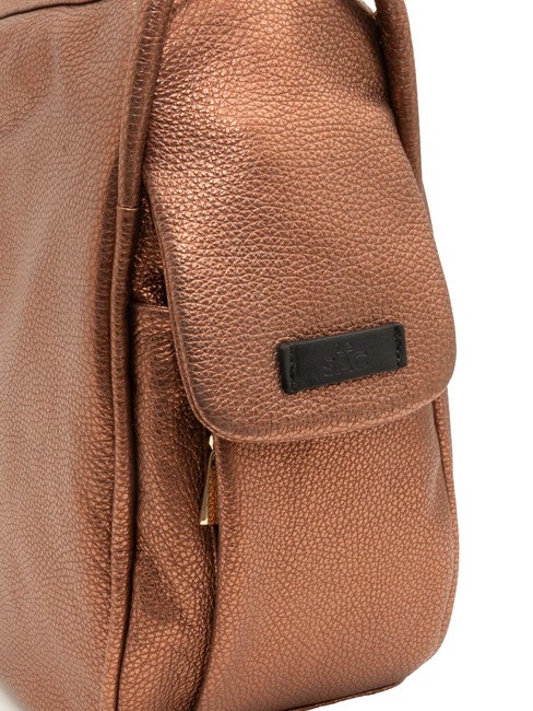 TRIO Rucksack aus Metallic-Leder Bronze - Damentaschen