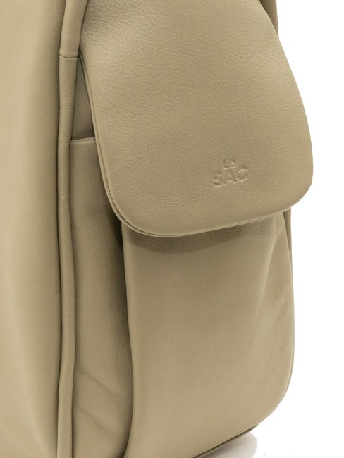 TRIO  Rucksack aus geh&auml;mmertem Leder Taube - Damentaschen