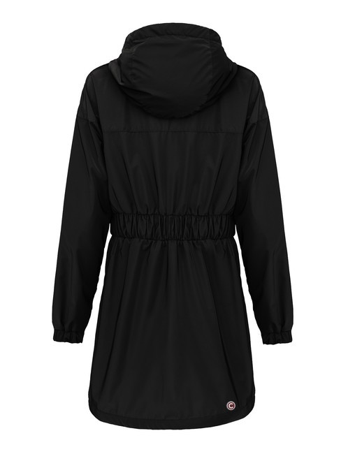ROYALE Lange Jacke mit Kapuze Schwarz - Damenjacken