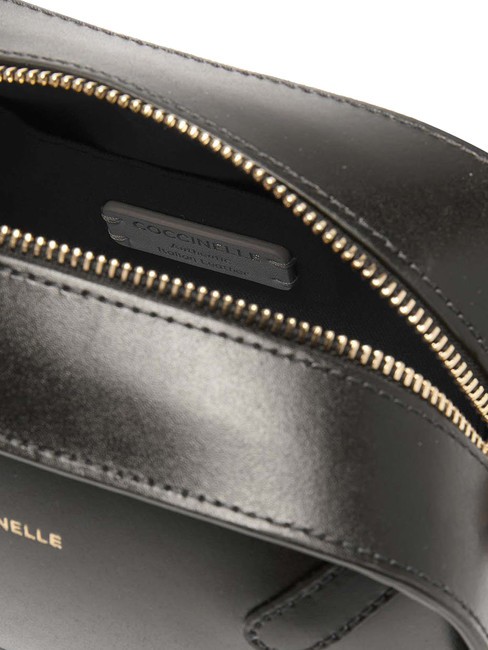 MALETA CALF Mini-Umh&auml;ngetasche aus Leder Schwarz - Damentaschen