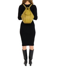 LESAC TRIO  Rucksack aus geh&auml;mmertem Leder Senf - Damentaschen - 5