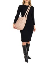 LESAC TRIO  Rucksack aus geh&auml;mmertem Leder Rose - Damentaschen - 7