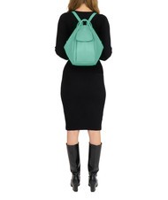 LESAC TRIO  Rucksack aus geh&auml;mmertem Leder helles Aquagr&uuml;n - Damentaschen - 5