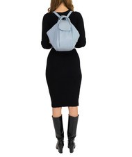 LESAC TRIO  Rucksack aus geh&auml;mmertem Leder puderblau - Damentaschen - 6