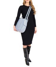 LESAC TRIO  Rucksack aus geh&auml;mmertem Leder puderblau - Damentaschen - 7