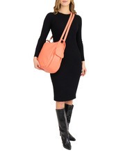 LESAC TRIO  Rucksack aus geh&auml;mmertem Leder Lachs - Damentaschen - 7