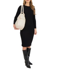 LESAC TRIO  Rucksack aus geh&auml;mmertem Leder Wei&szlig; - Damentaschen - 4