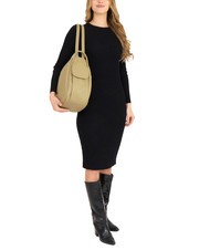 LESAC TRIO  Rucksack aus geh&auml;mmertem Leder Taube - Damentaschen - 4