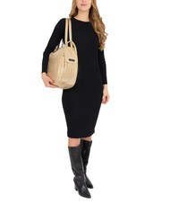 LESAC TRIO Rucksack aus Metallic-Leder Gold - Damentaschen - 4