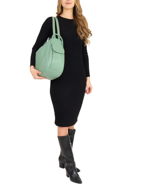 TRIO Rucksack aus Nappaleder salbeigr&uuml;n - Damentaschen